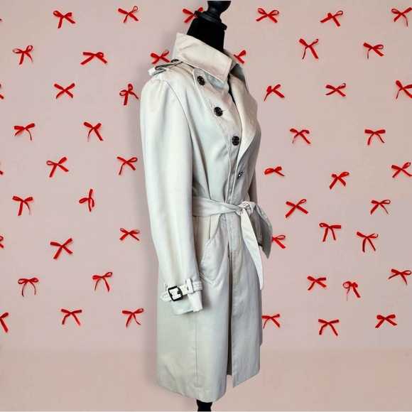 Sears JR BAZAAR Vintage 60/70’s Beige Trench Coat with Belt - Picture 4 of 16